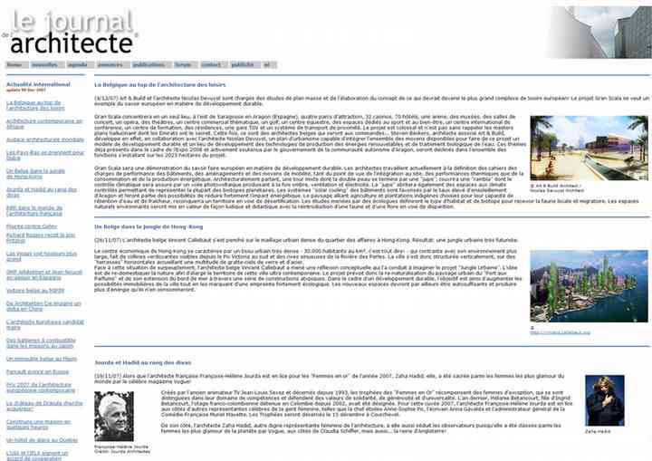LE JOURNAL DE L'ARCHITECTE